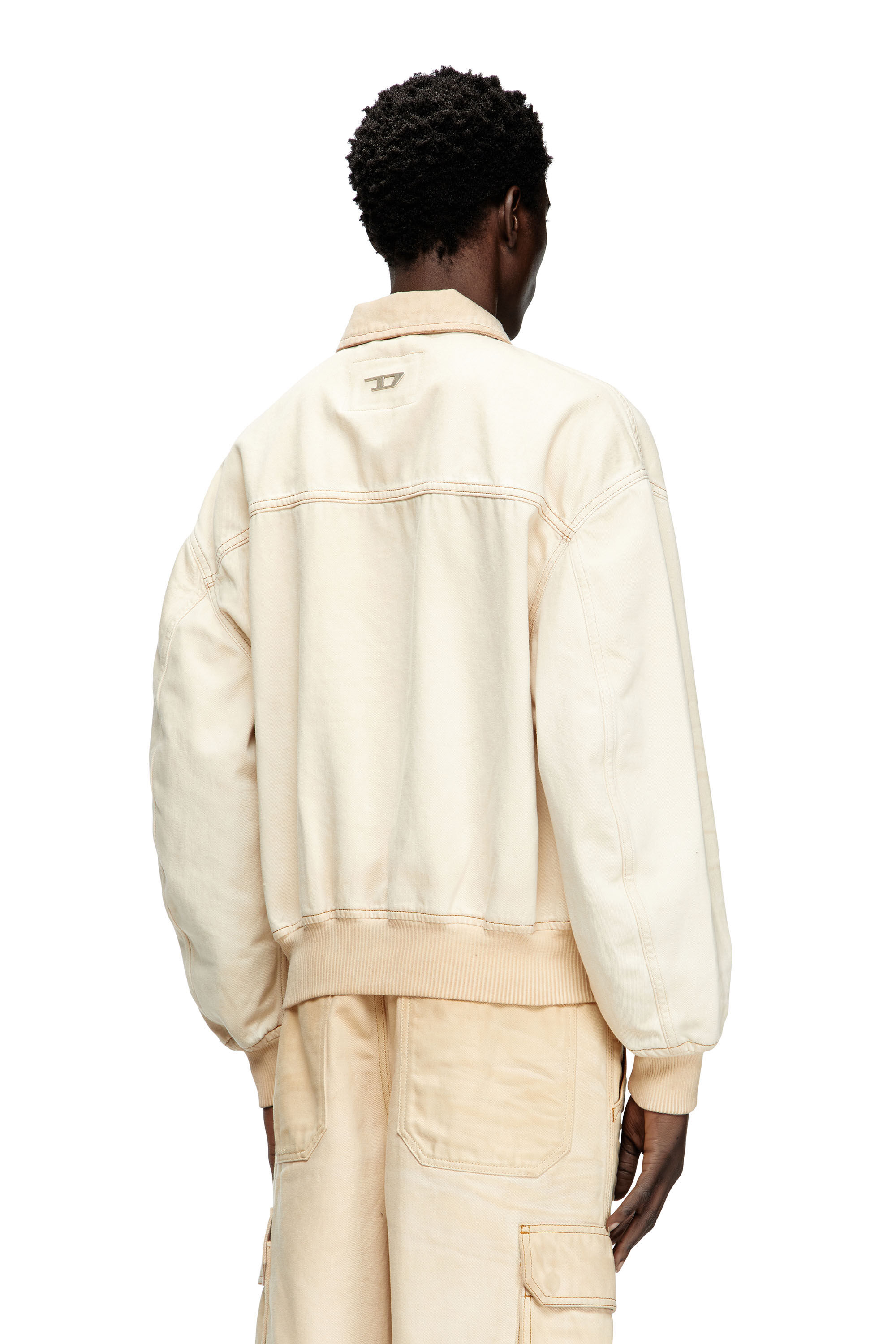 Diesel - D-KURZ, Veste en denim tissé batavia Mixte in Beige - 5