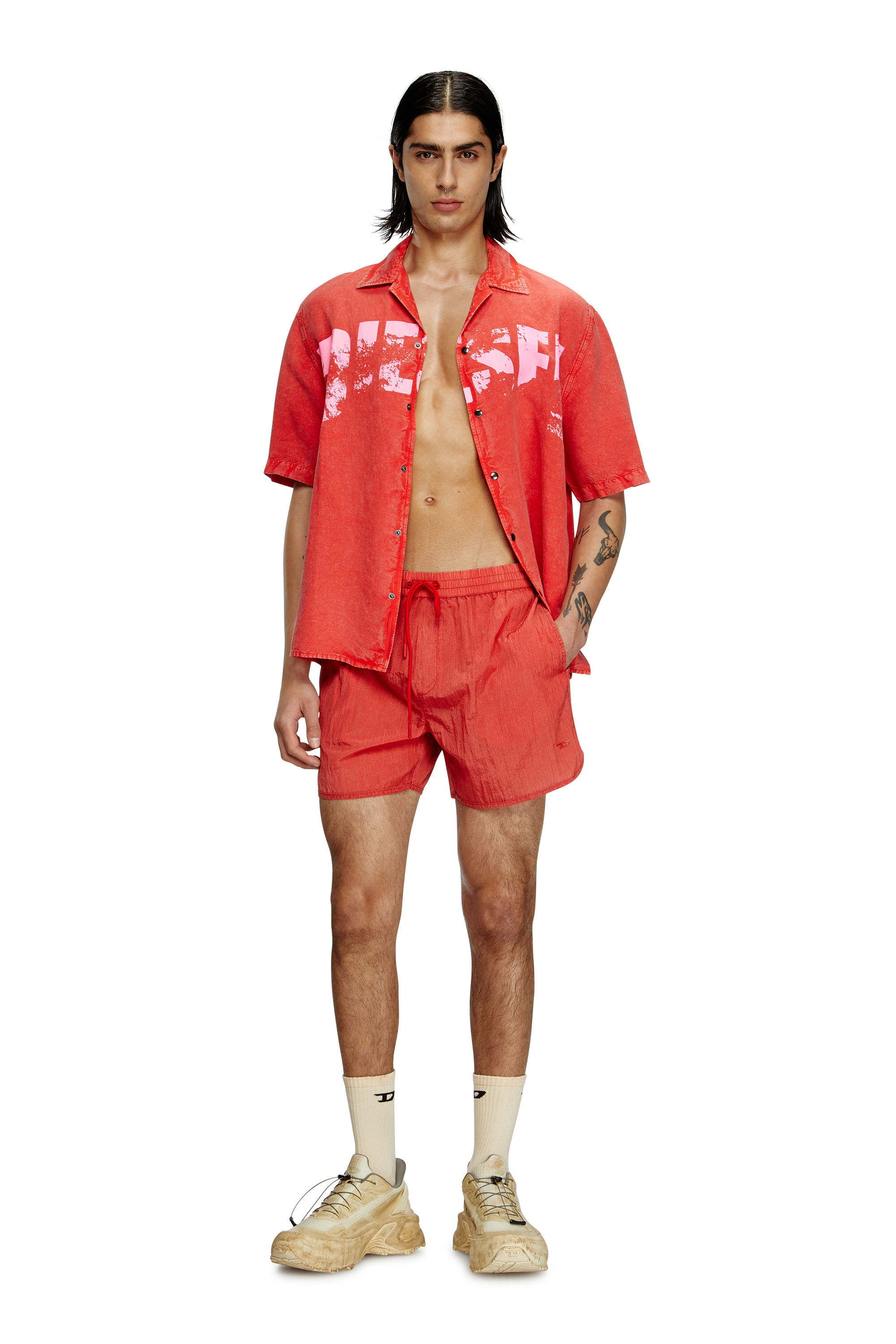 Diesel - JIMMIE-38-D-POP, Short de bain mi-long en tissu indéchirable traité Homme in ToBeDefined - 2