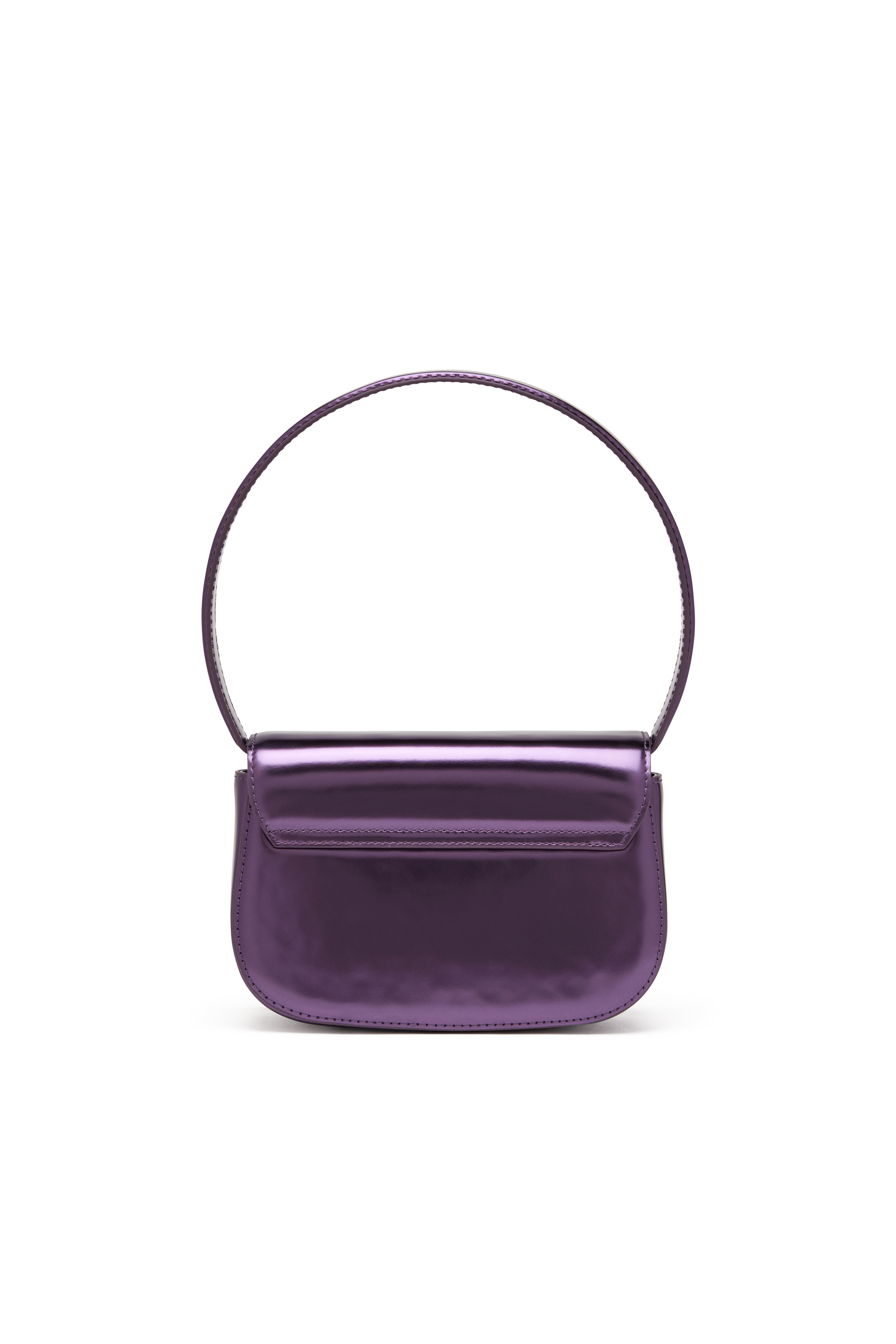 Diesel - 1DR, Female's 1DR-Iconic shoulder bag in mirrored leather in Dark Violet - 3