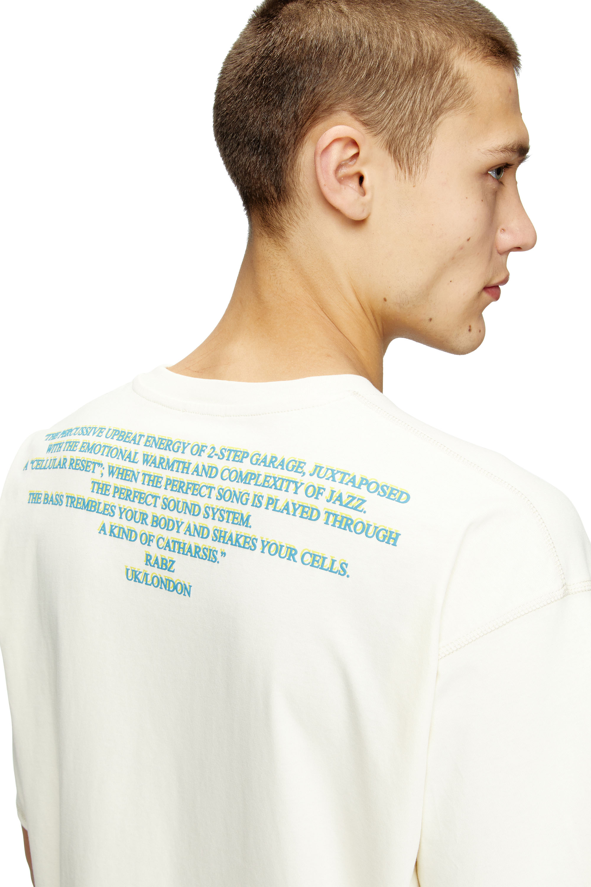 Diesel - T-BIX-AA, T-shirt avec imprimé paroles Mixte in Blanc - 3