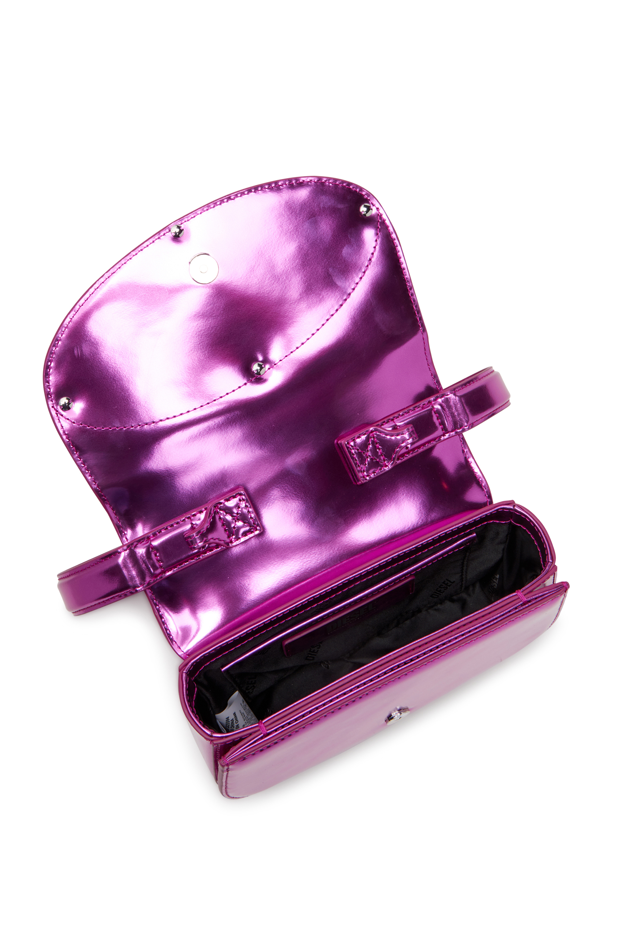 Diesel - 1DR, Female's 1DR-Iconic shoulder bag in mirrored leather in Hot pink - 3