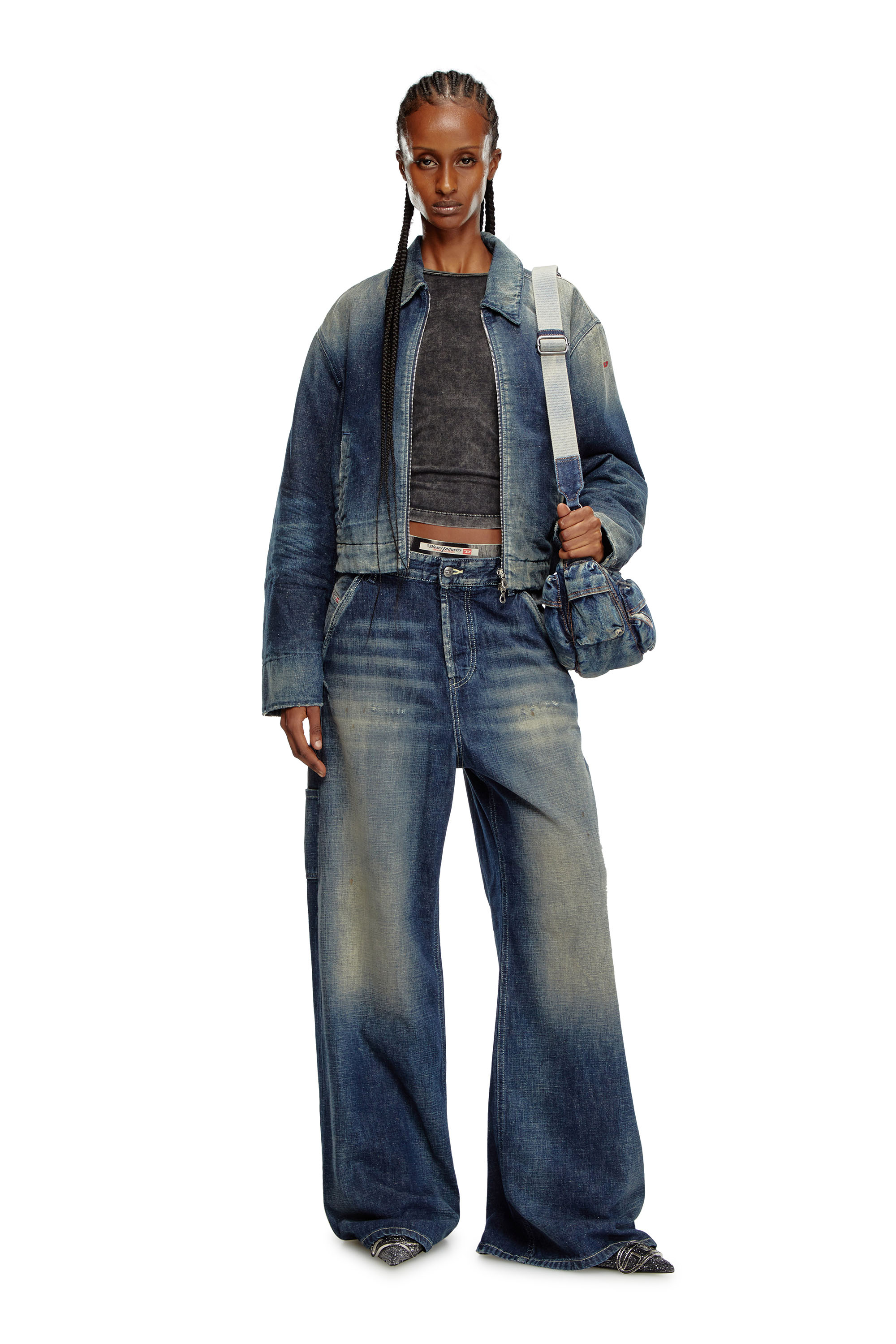 Diesel - Female's Relaxed Jeans 1996 D-Sire 09J91, Dark Blue - 2