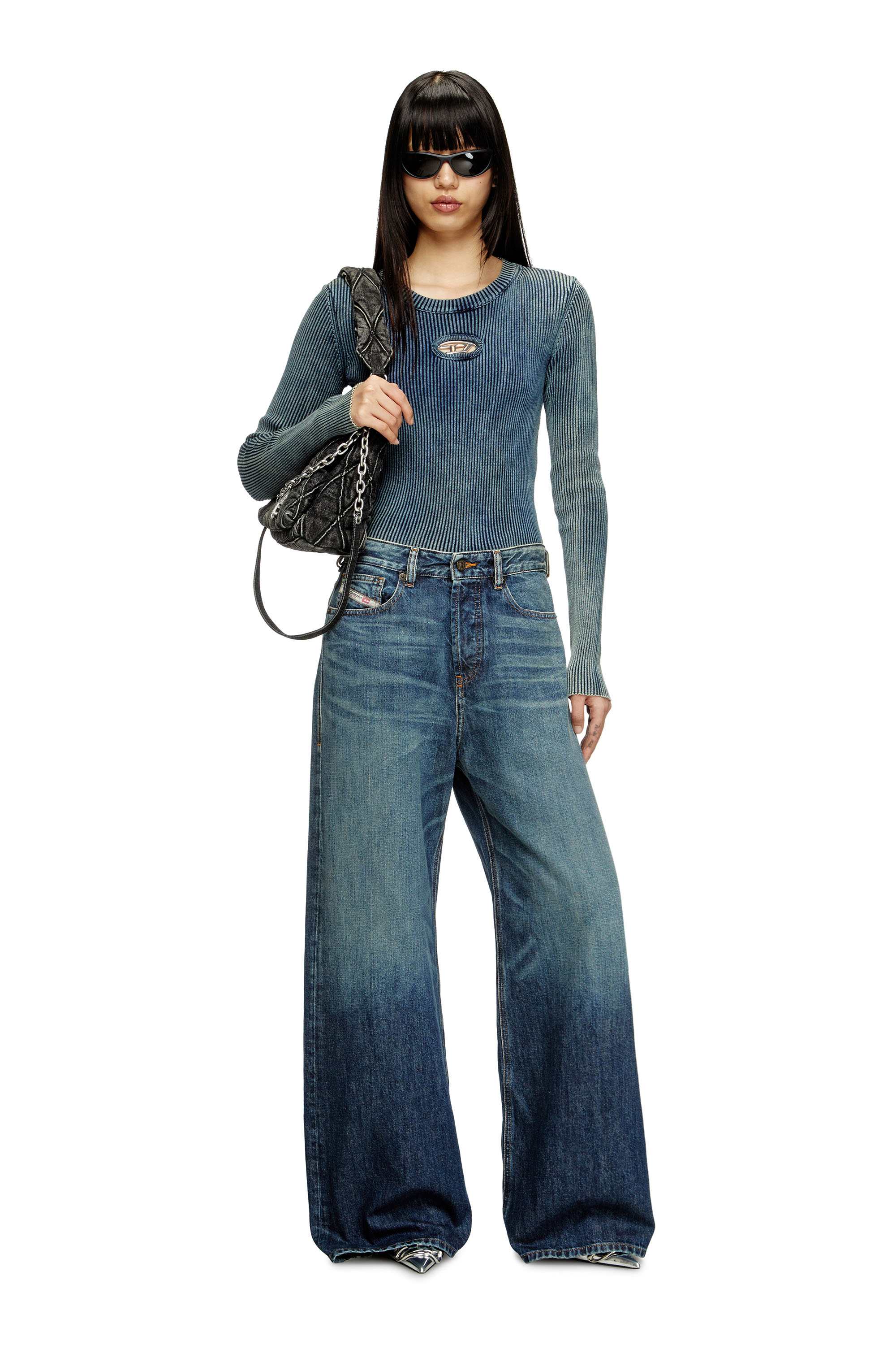 Diesel - Female's Relaxed Jeans 1996 D-Sire 09H59, Dark Blue - 2