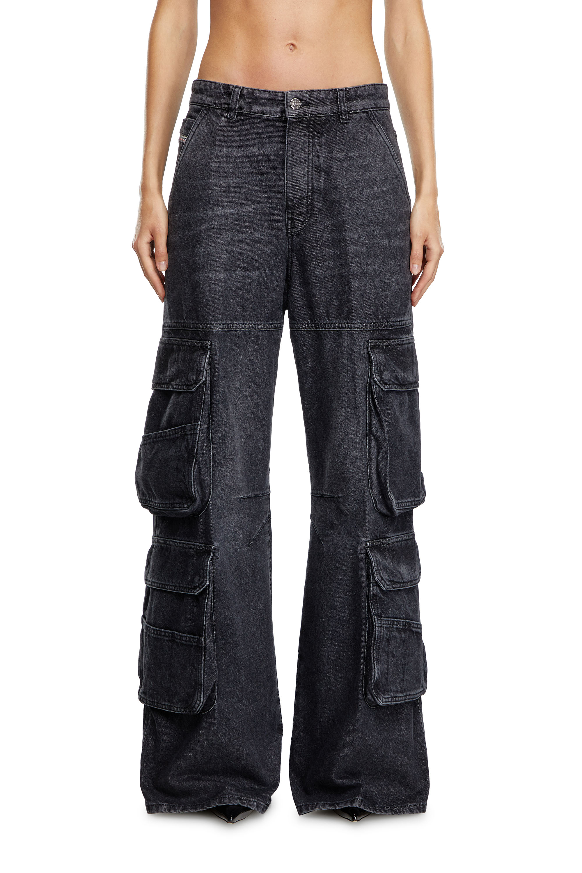 Diesel - Female's Relaxed Jeans 1996 D-Sire 0HLAA, Black/Dark Grey - 1